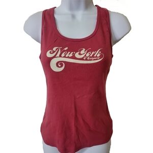 New York & Company Women's Pink Y2K Tank Top